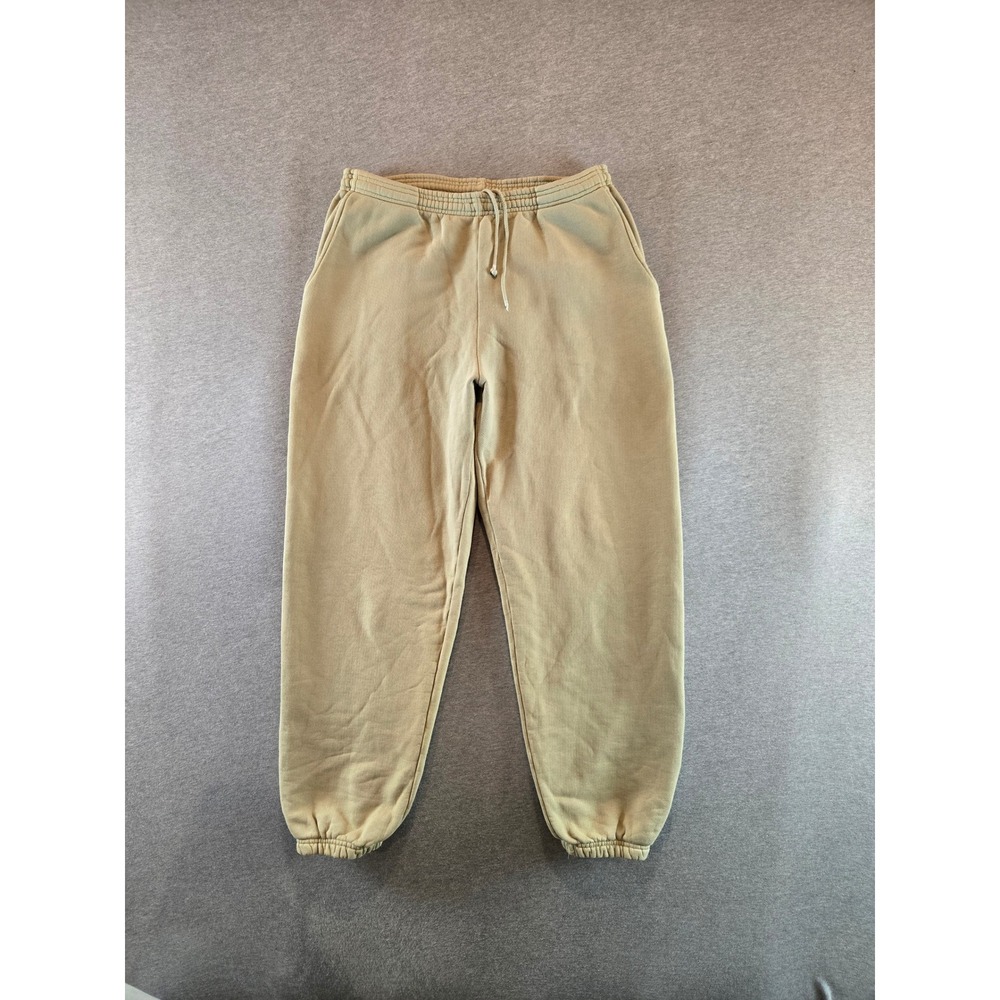 Los Angeles Apparel Sweatpants Mens Large Tan Heavyweight Cotton Joggers USA